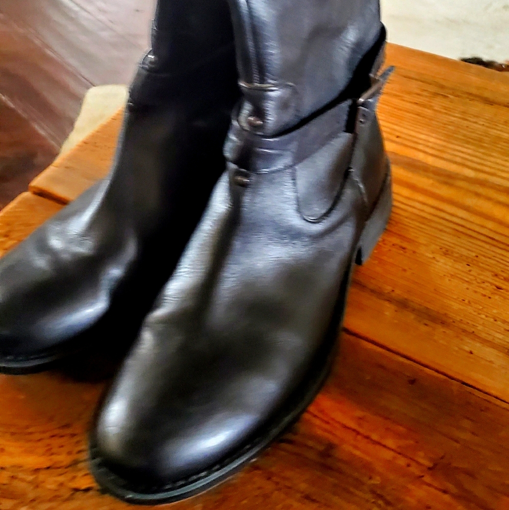 Women's Vince Camuto Black Leather Riding Boots